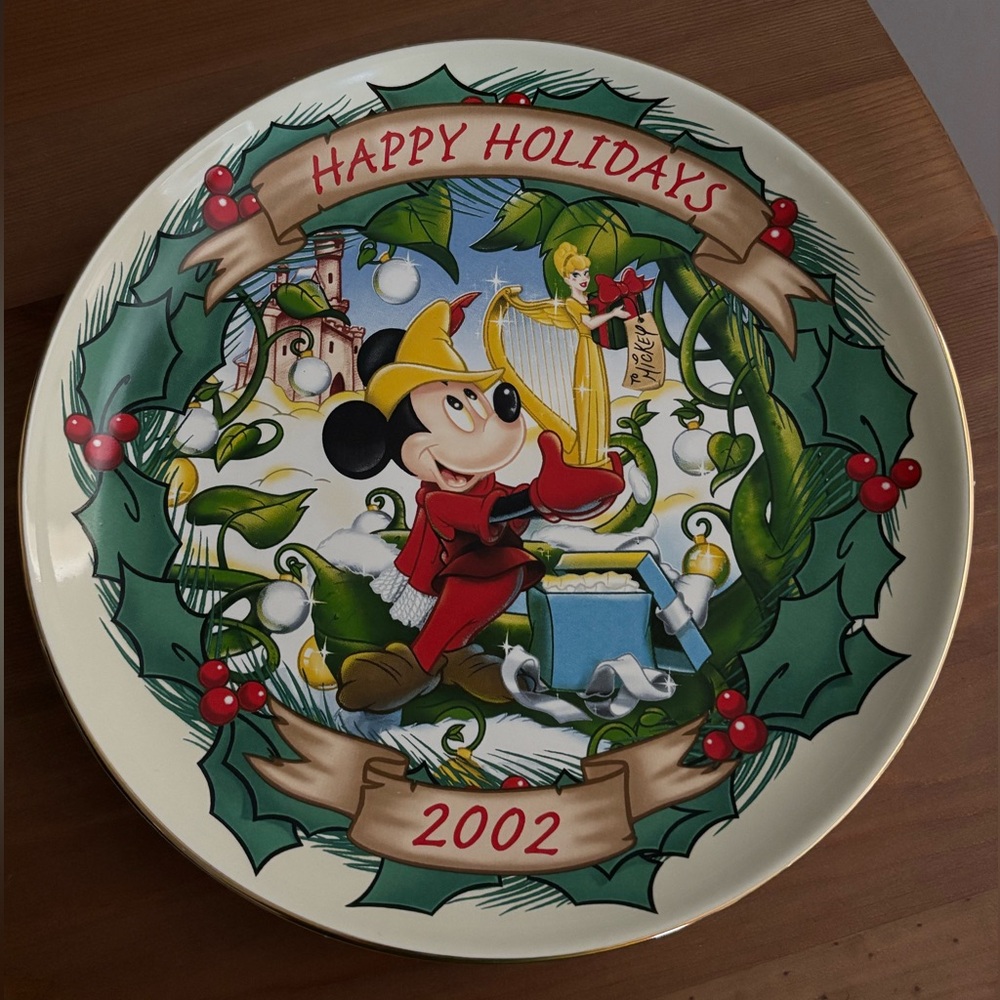 Disney Christmas Through The Years Plate